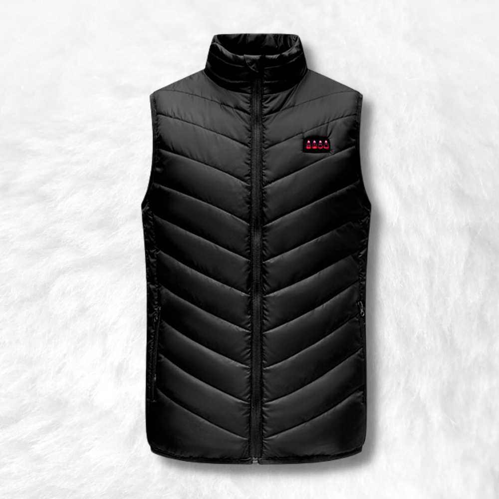 Gilet Chauffant Électrique noir.