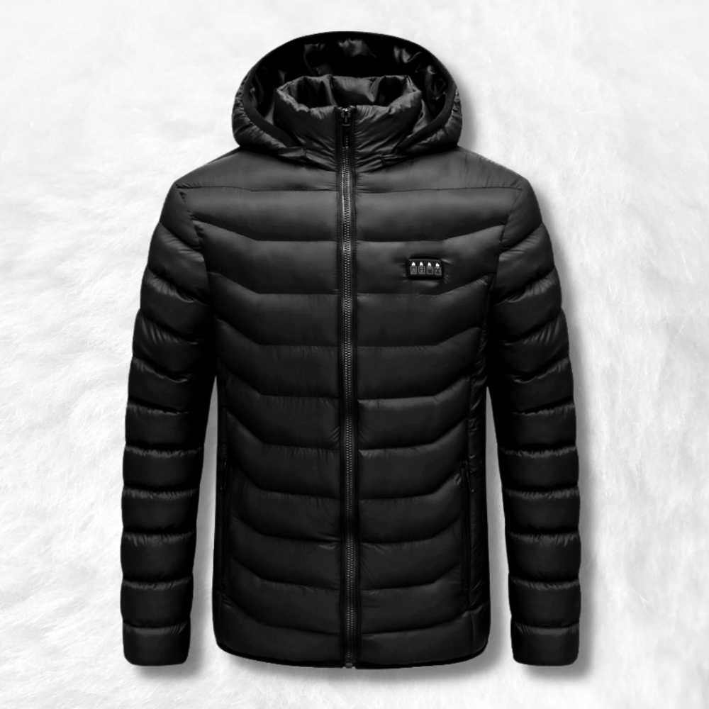 Veste Chauffante Homme Femme 9 Zones Carbone – Doudoune Chauffante 3 Températures – Idéal Travail Extérieur, Ski, Chasse, Moto Hiver 2024