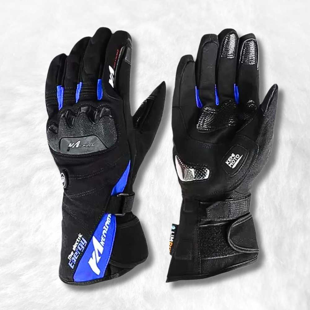 Gant Chauffant Moto Premium bleu