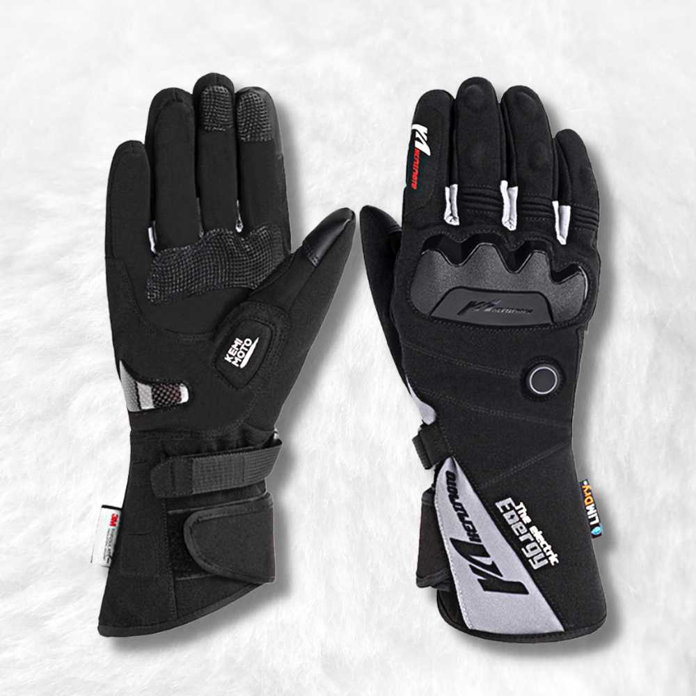 Gant Moto Chauffant Tech noir.