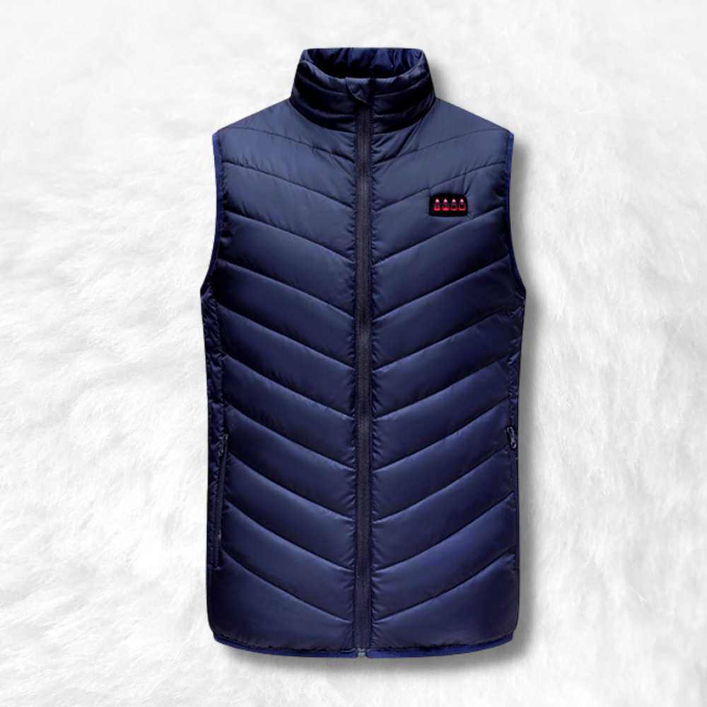 Gilet Chauffant avec Batterie bleu.