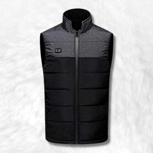 Gilet chauffant professionnel noir.