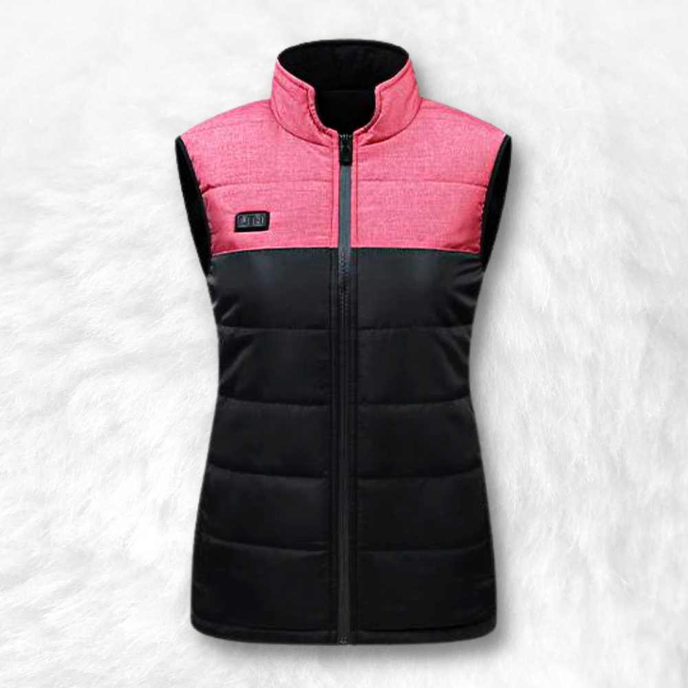Gilet chauffant professionnel rose.