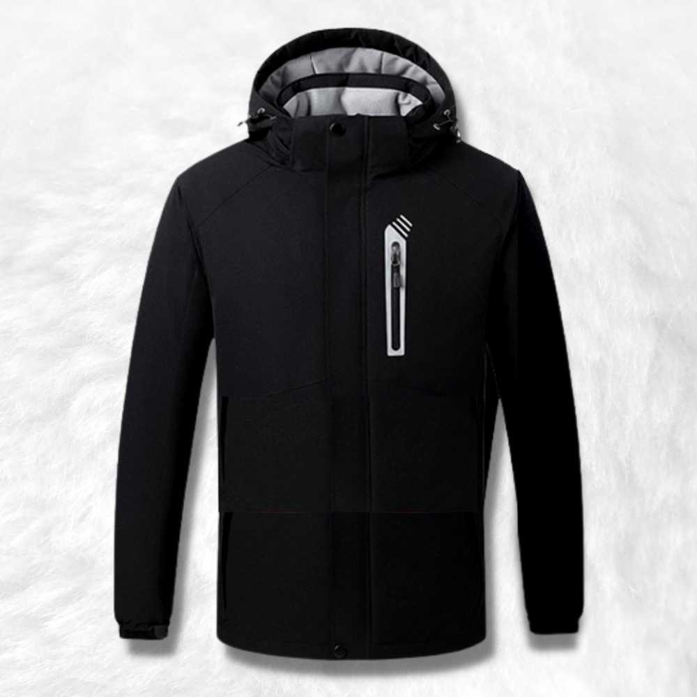 Manteau chauffant avec batterie noir.