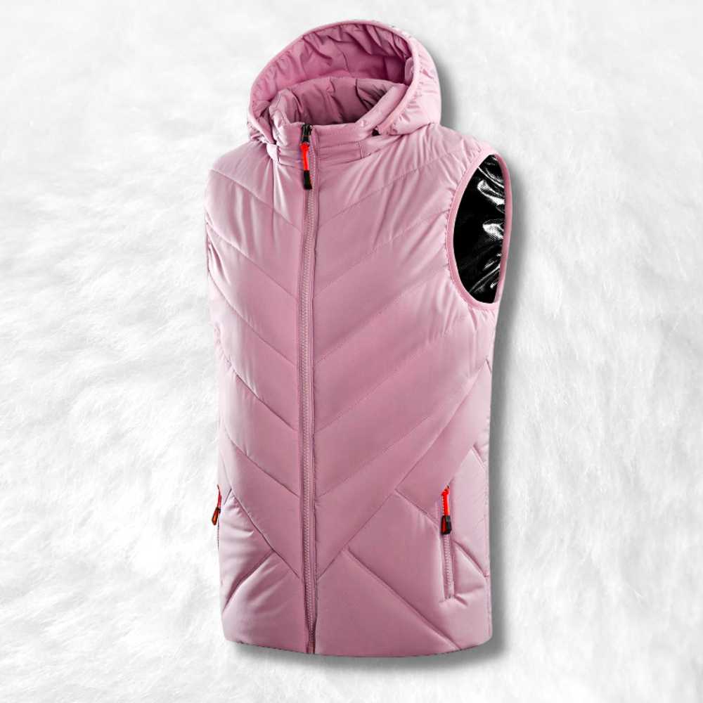 Veste Chauffante Femme avec Batterie rose.