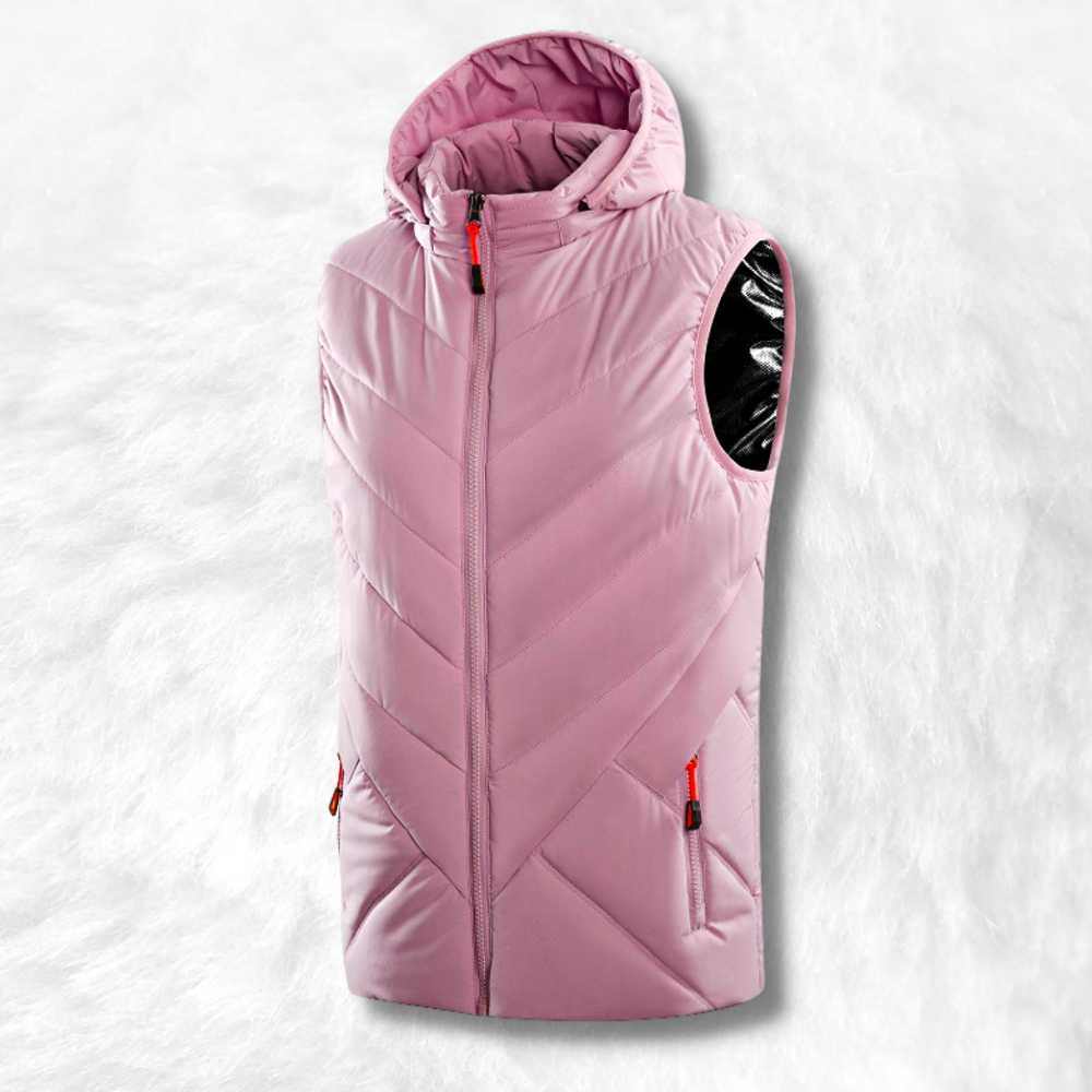 Veste Chauffante Femme avec Batterie rose.